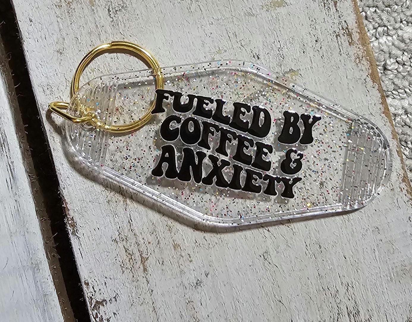 Overstimulated Mom Glitter Keychain