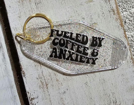 Overstimulated Mom Glitter Keychain